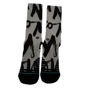 Stance Men's Fusion Grey & Black Athletic Socks Size Large